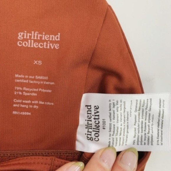 NWT Girlfriend Collective Topanga Bra in Sedona - Picture 3 of 3